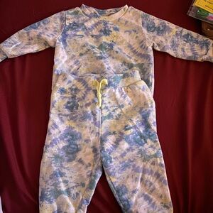 First Impressions Blue and Yellow Tie-Dye Set